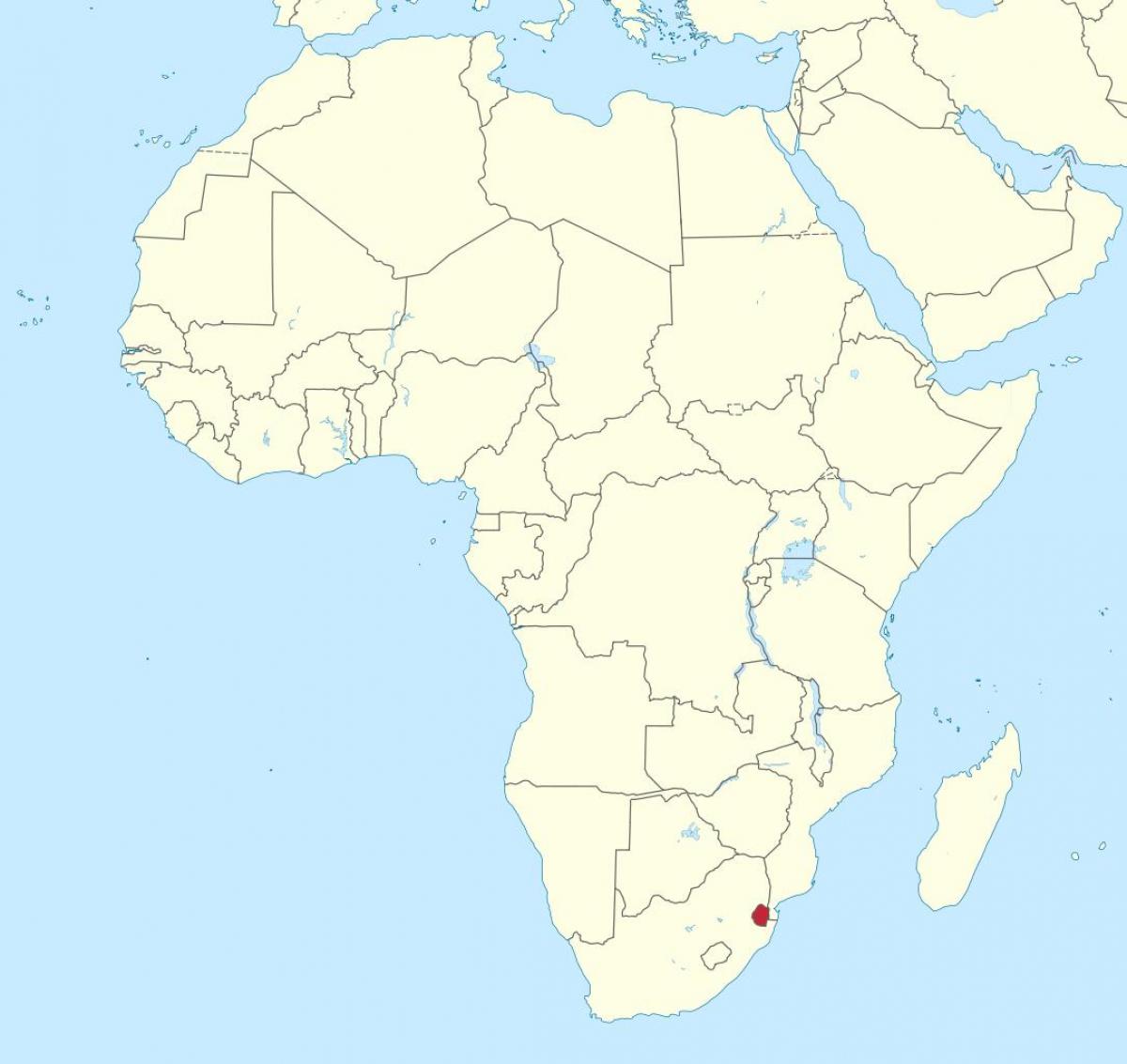 Карта Свазиленд Африка