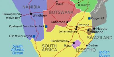 Карта мапуту Свазиленд